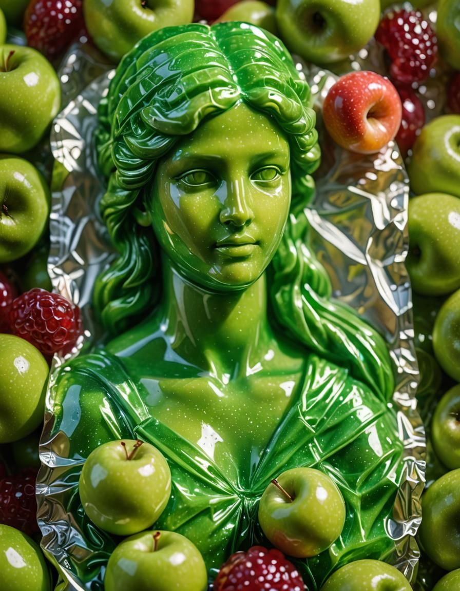 Venus de Milo as Green Apple Gummy Candy