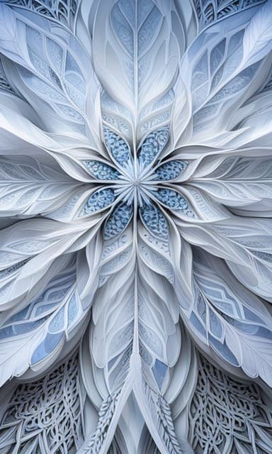 Feathered Snowflake Woodcarving in Grinling Gibbons Style