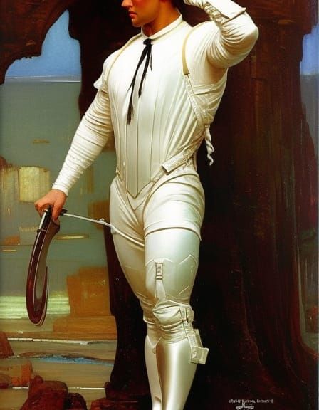 Weird Science Fantasy Maid Spacesuit Concept Art