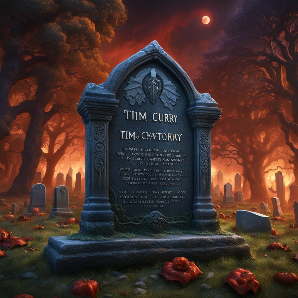 Tim Curry Gravestones: Fantasy Concept Art Ad