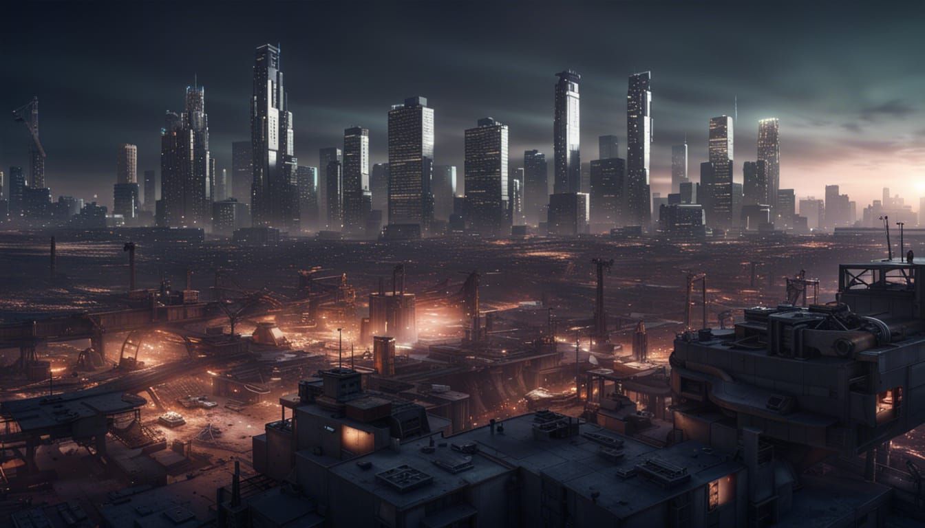 Dystopian Los Angeles in Post-Apocalyptic Future