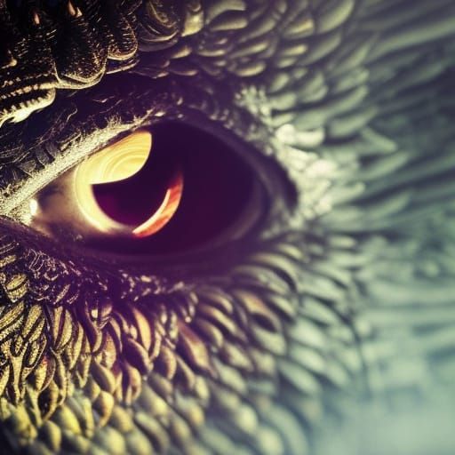 Dragon's Eye Reflecting Knight: Dark Fantasy Art