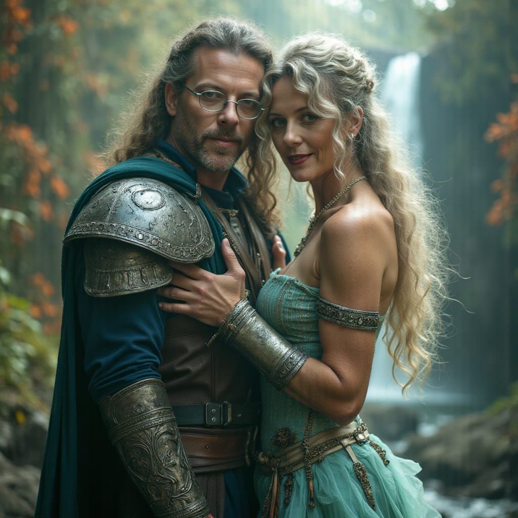 Warrior King and Queen with Dragons