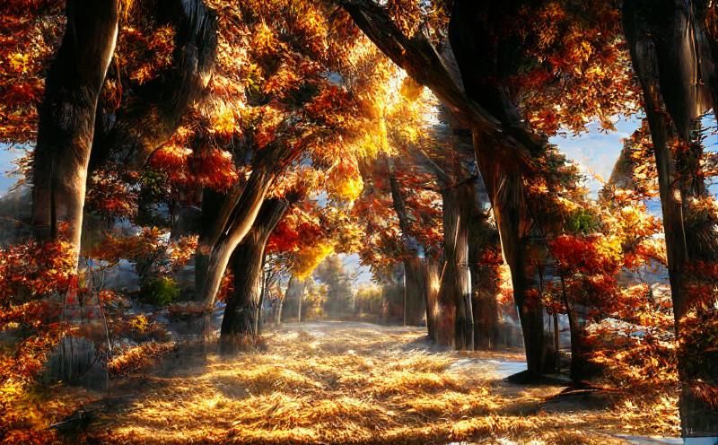 Hyperrealistic Autumnal Scene in 8k Resolution