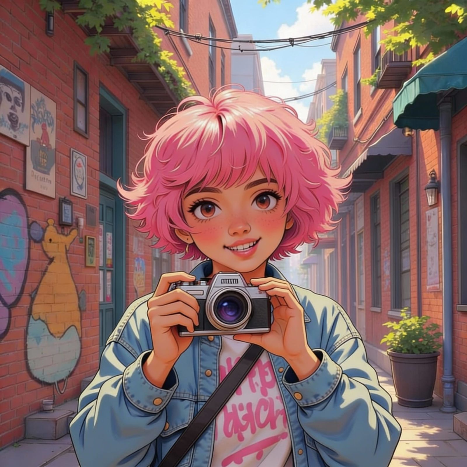 Queer Woman Captures Cityscape in Digital Painting