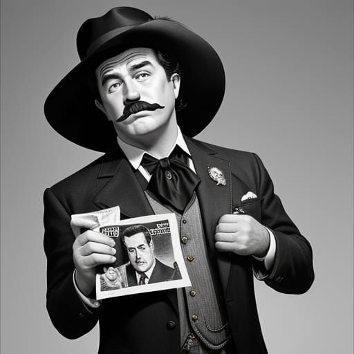 I wish I had a pencil-thin moustache
The Boston Blackie kind
A two-toned Ricky Ricardo jacket
And an autographed picture...