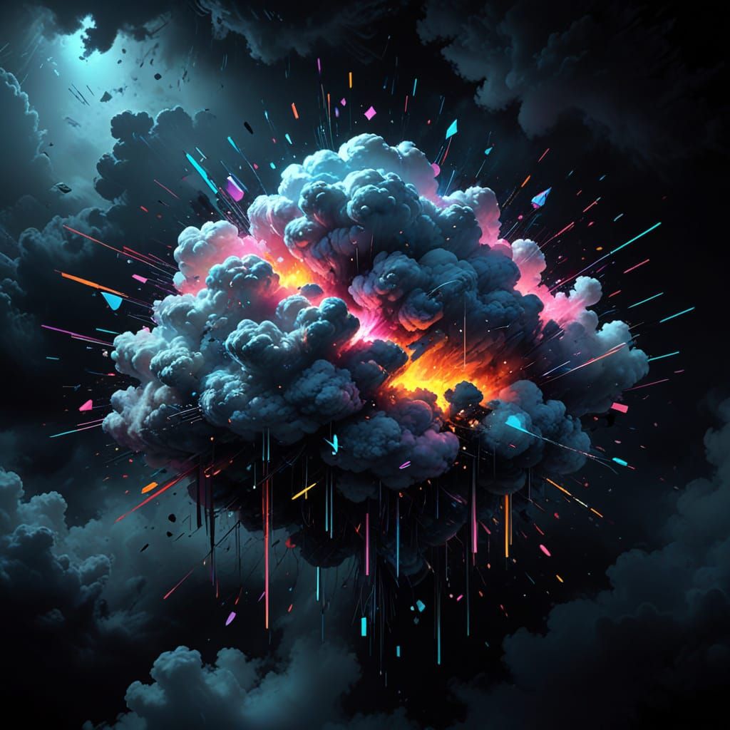 Vibrant Data Cloud Transforms into Geometric Wonders in Cybe...