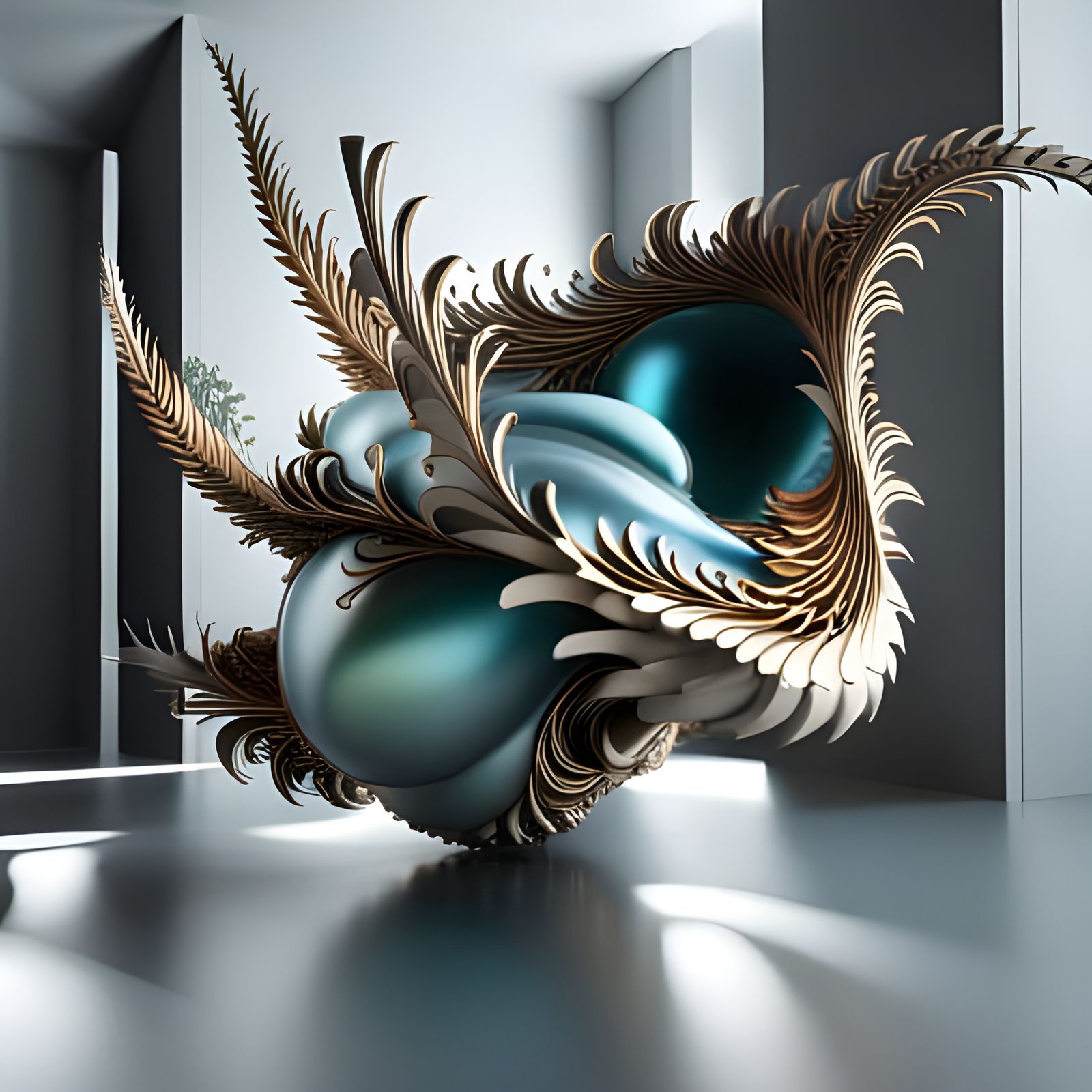 Iridescent Fractal Sculptures in 3D: Mandelbulb Art