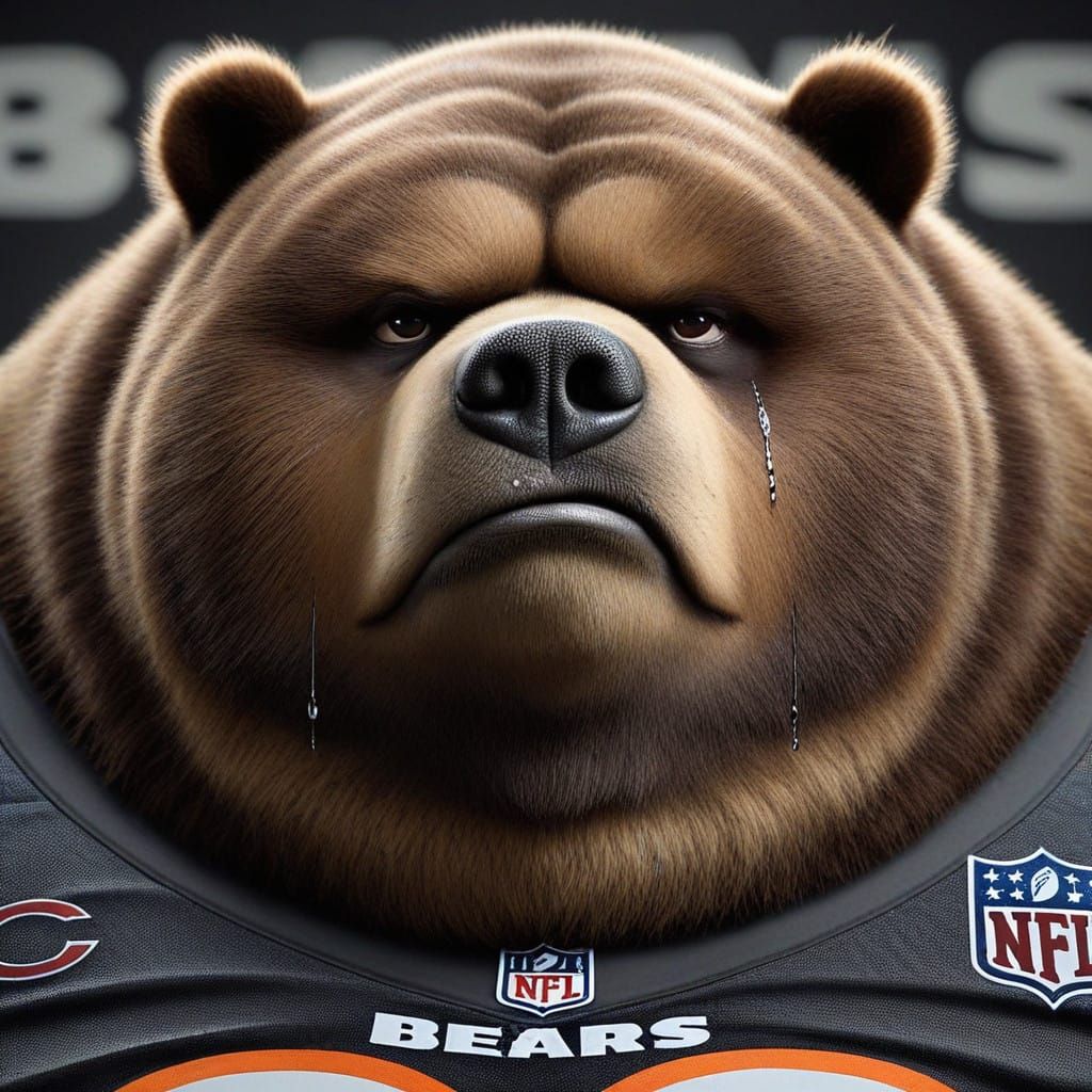 Sneering Bear in NFL Jersey Exudes Contempt