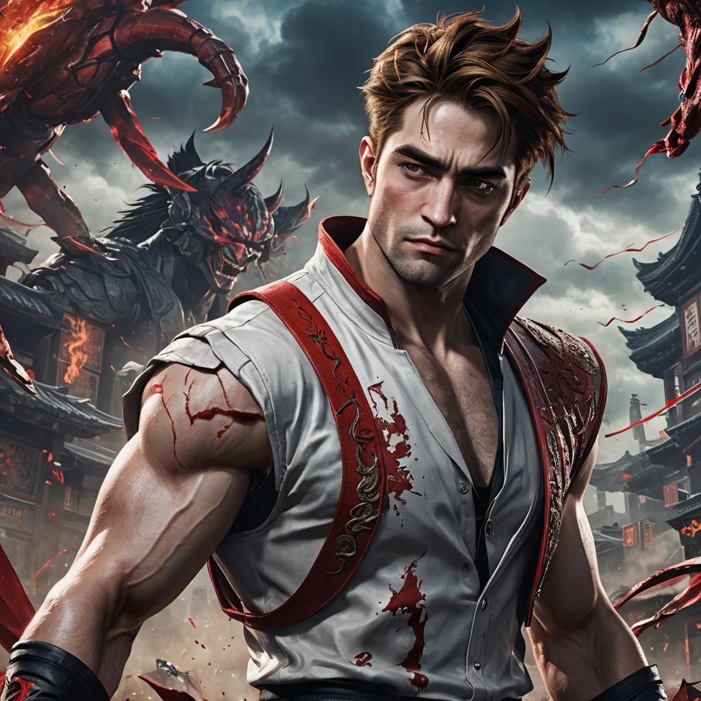 Detailed Painting of Jin Kazama