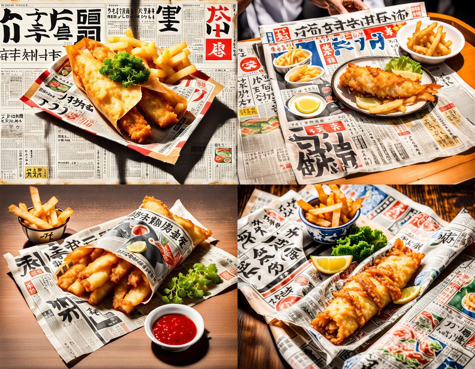 Japanese Fish and Chips in Newspaper