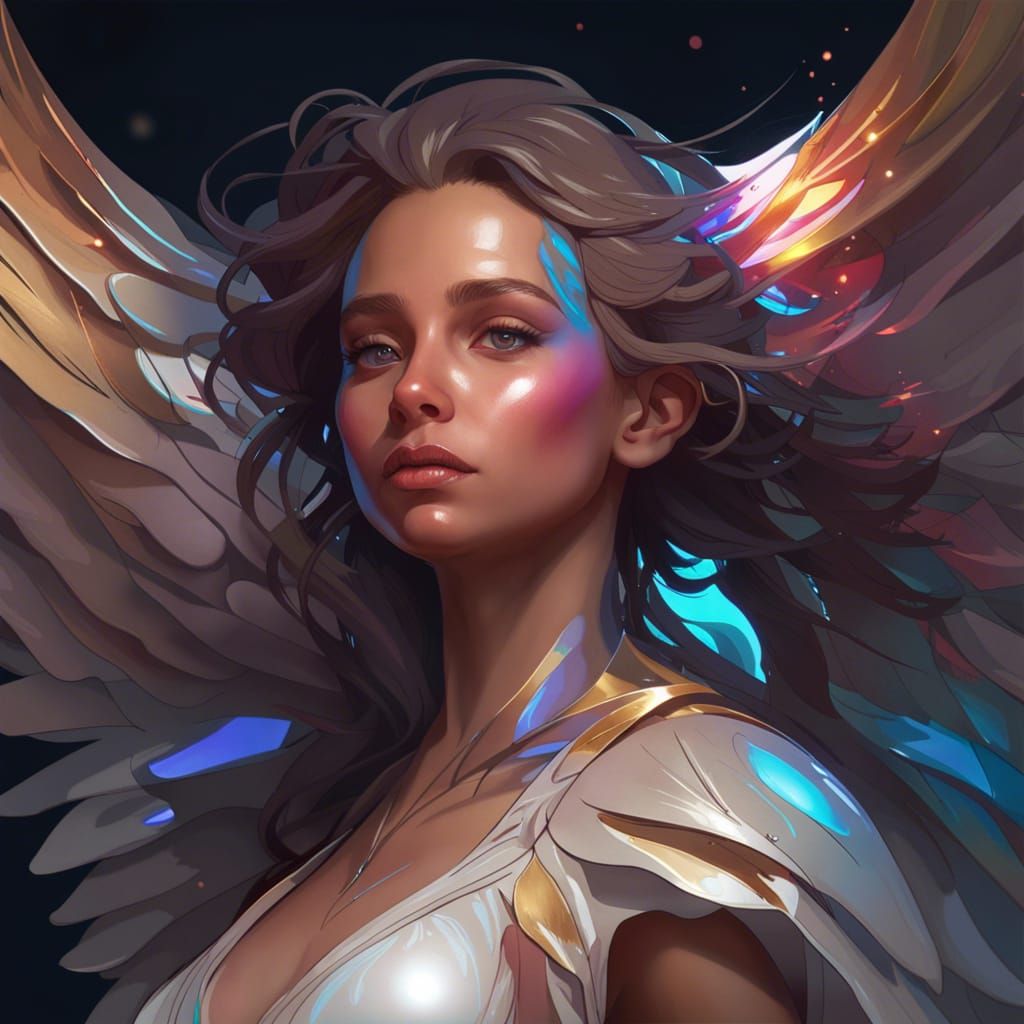 Angelic Portrait in Hyperdetailed Lighting