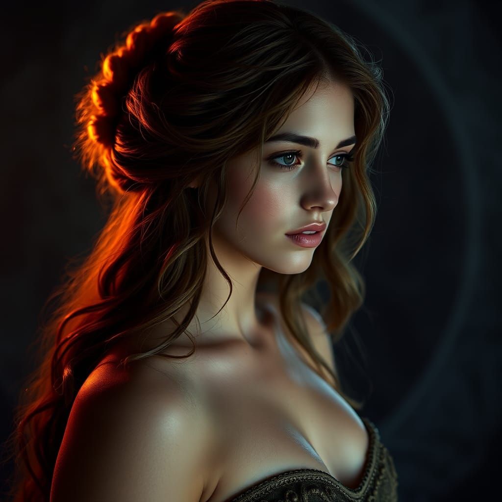 Hylonome Portrait in Renaissance Style