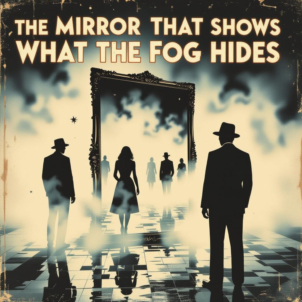 Distorted Movie Poster in Retro Glitch Art Style