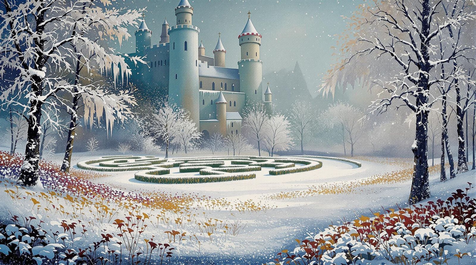 Winter Kingdom in Vibrant Colors