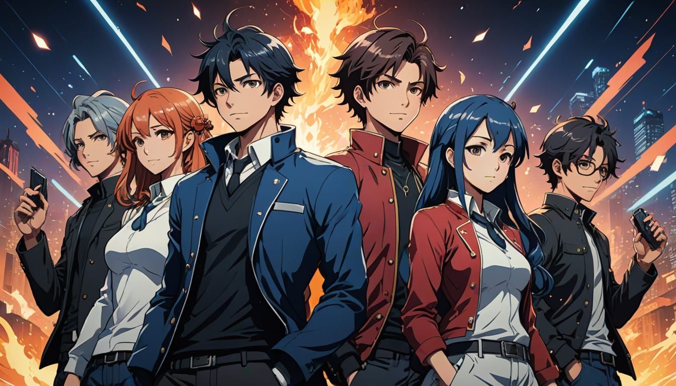 Youthful Friends Seize Their Destiny in Vibrant Anime Style