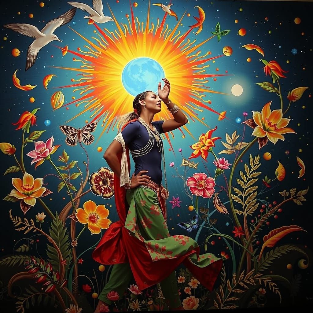 Psychedelic Floral Motifs in Bold Colors