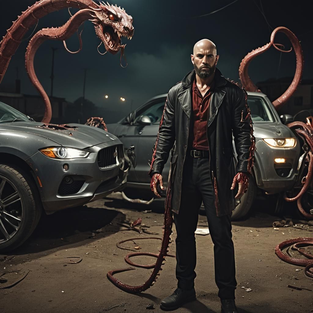 Cobra Shapeshifter Blood Magic in Junkyard Wreck