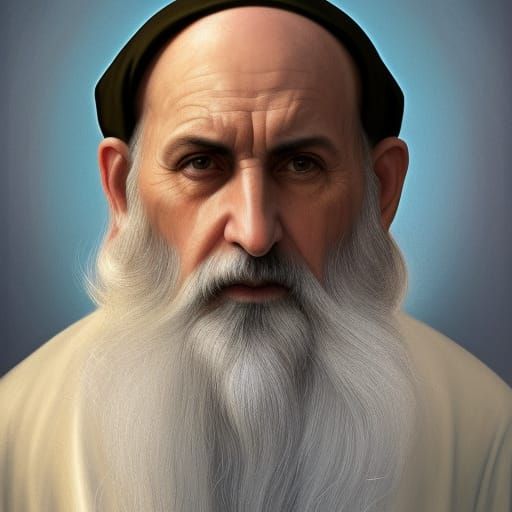 Saint Maron Portrait in Art Nouveau Style