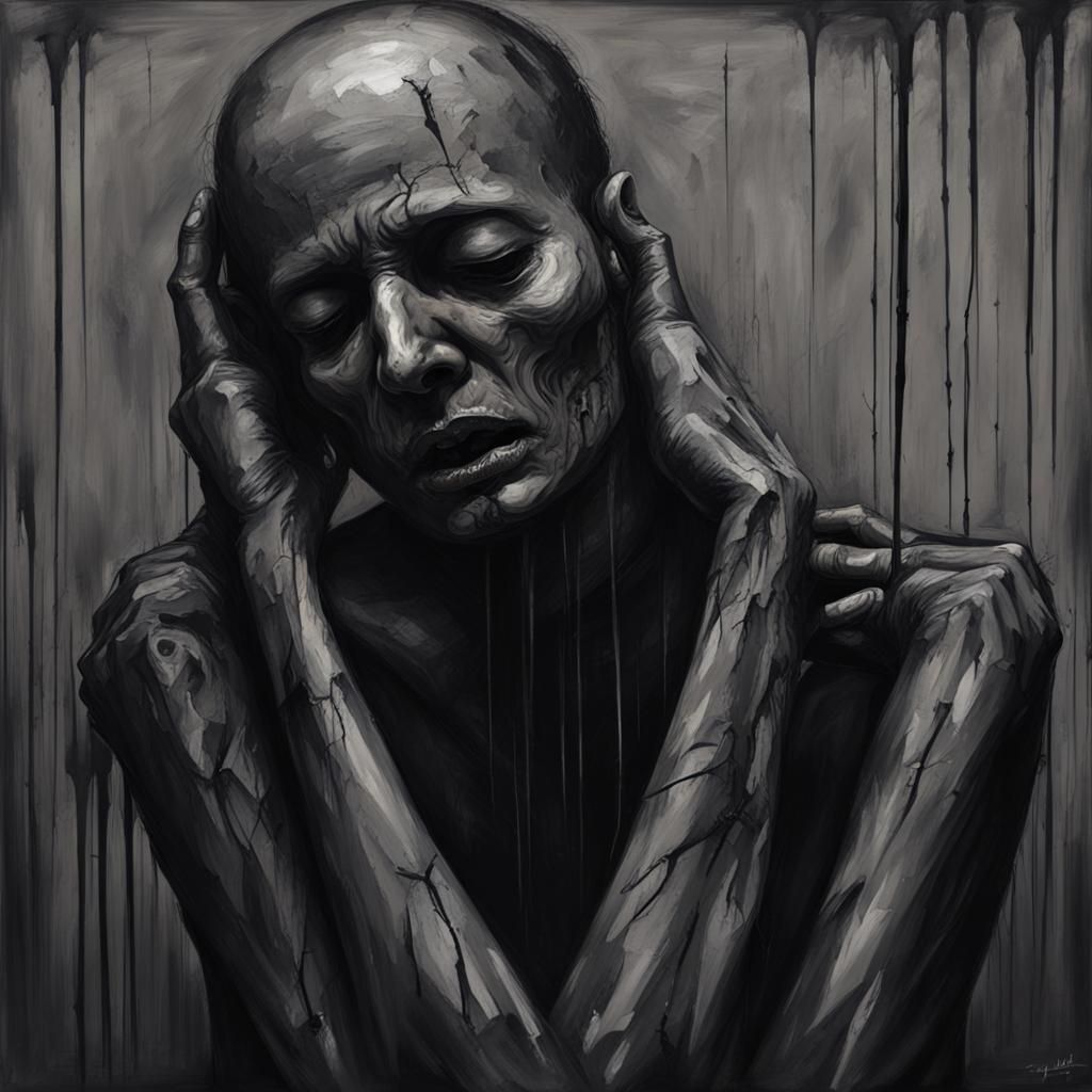 Powerful Depression Representation in Dark Painting
