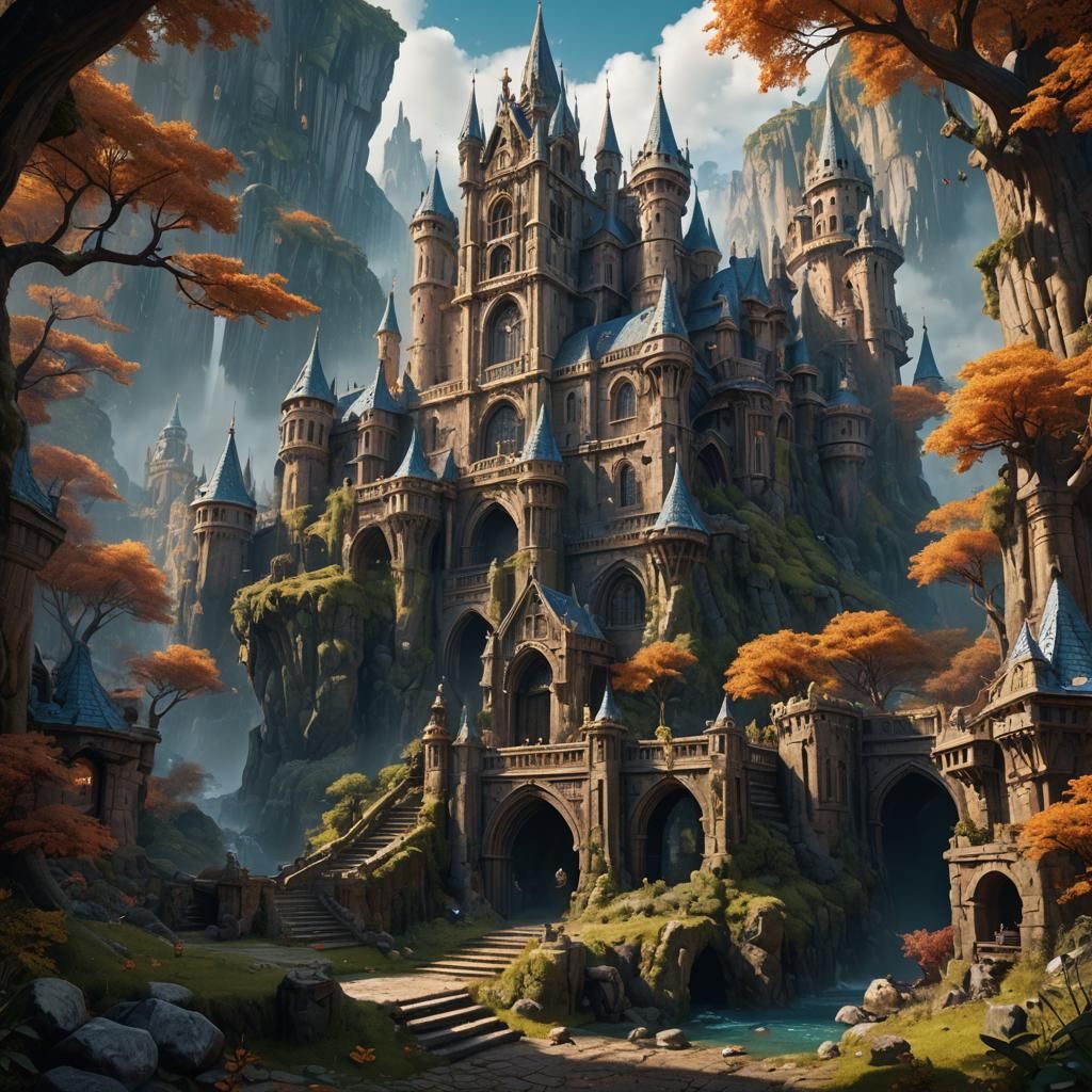 Detailed Matte Painting of a Dog
