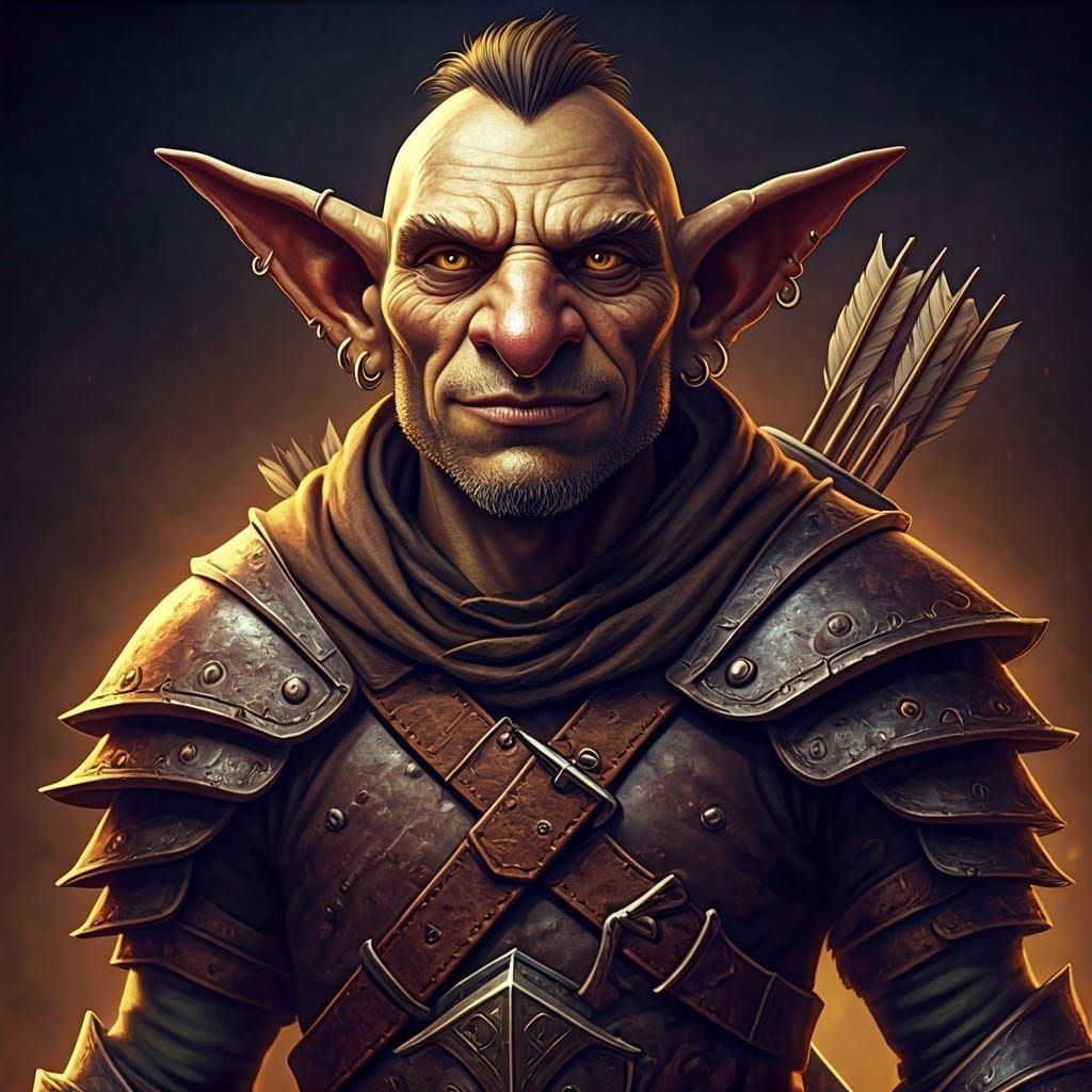 Friendly Goblin Rogue in Ornate Dark Fantasy Art