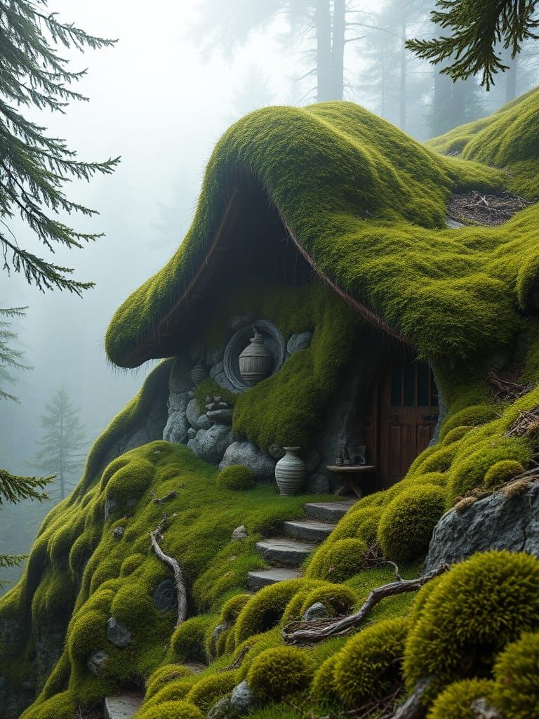 Whimsical Earth-Sheltered Cabin Blends into Forest