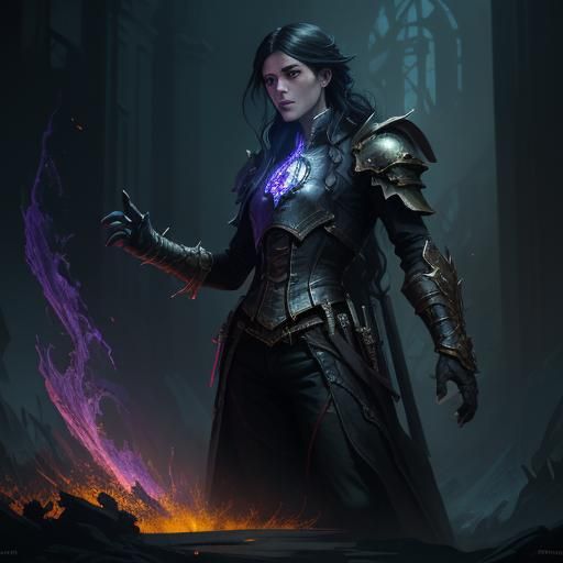 Dark Fantasy Masterpiece in Art Nouveau Style