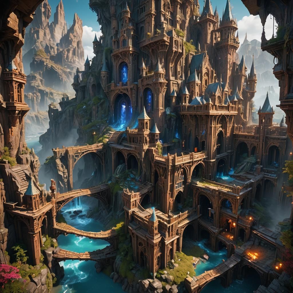 Tangible Fantasy Landscape in Unreal Engine 5 Concept Art