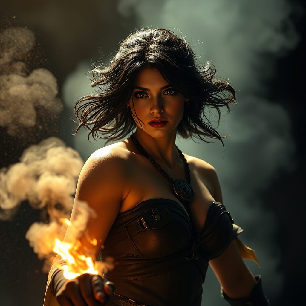 Warrior Goddess Radiates Fury and Power