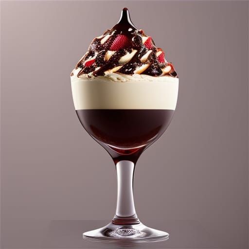 Classy Yummy Sundae in Splash Art Style