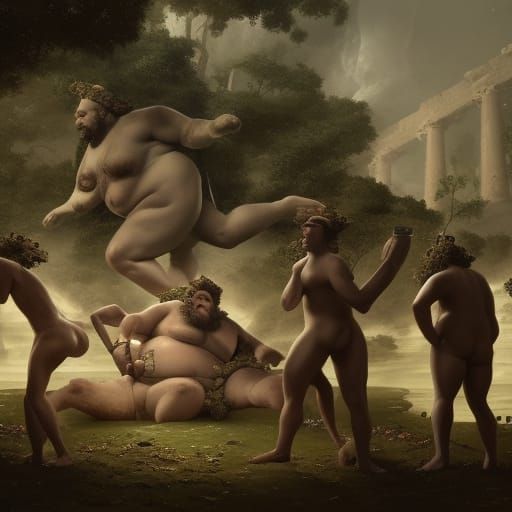 Garden of Eden: Greek Sculpture in Dark Fantasy Style