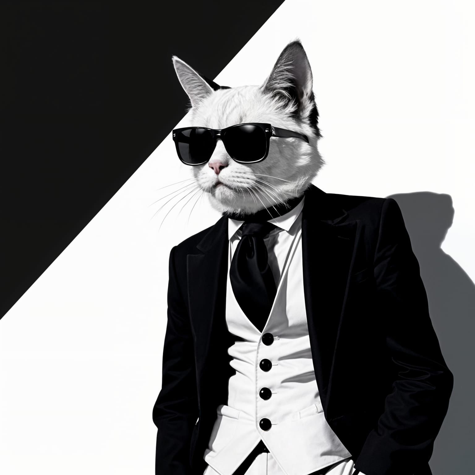 Cat Resembling Karl Lagerfeld