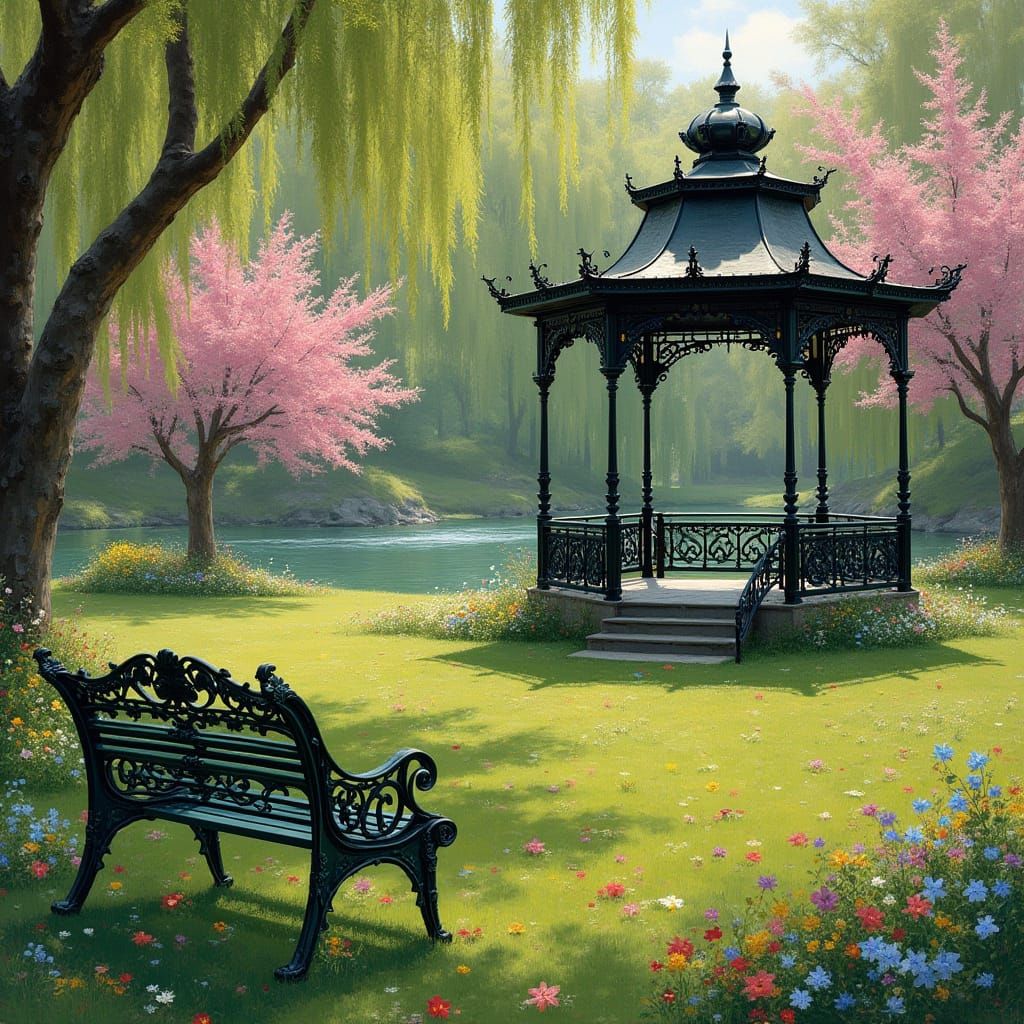 Victorian Park Blooms in Vibrant Colours