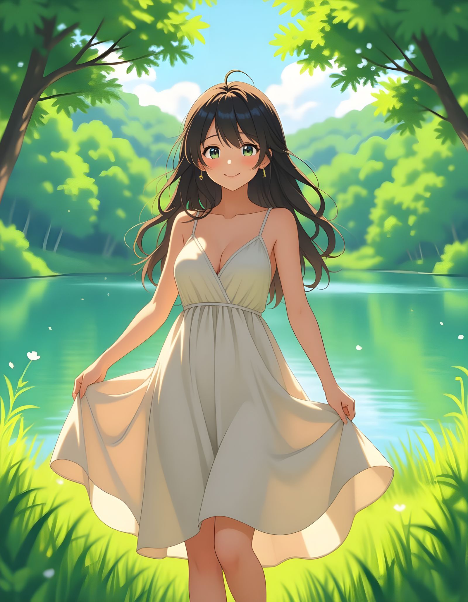 Cute Anime Girl with Realistic Skin in 8K