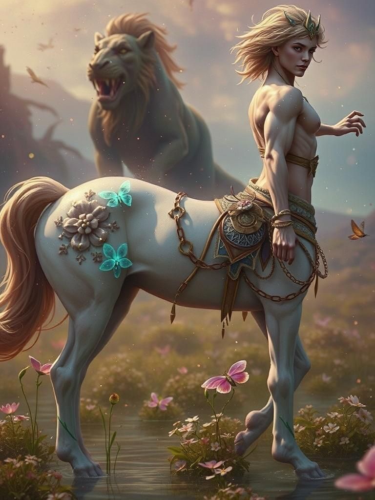 Luminescent Centaur Galloping in a Bioluminescent World