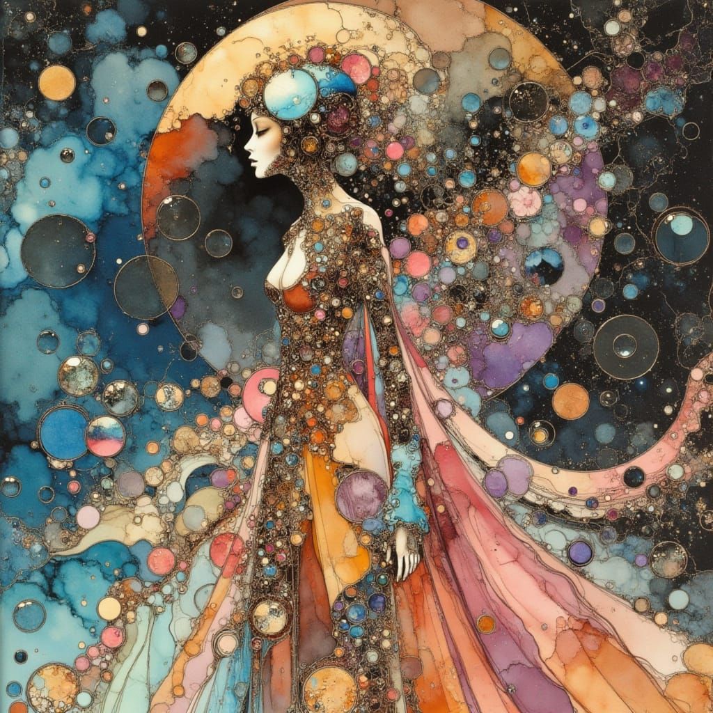 Ethereal Alien in Stardust Static Ensemble