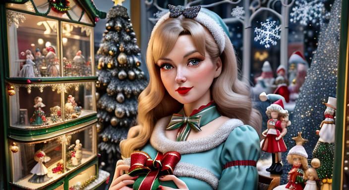 Enchanted Toy Store Window Display, 1950s Christmas