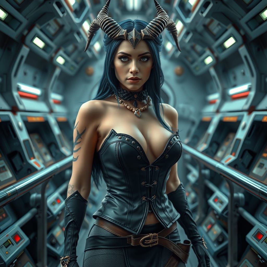 Evil Witch in Futuristic Space Station