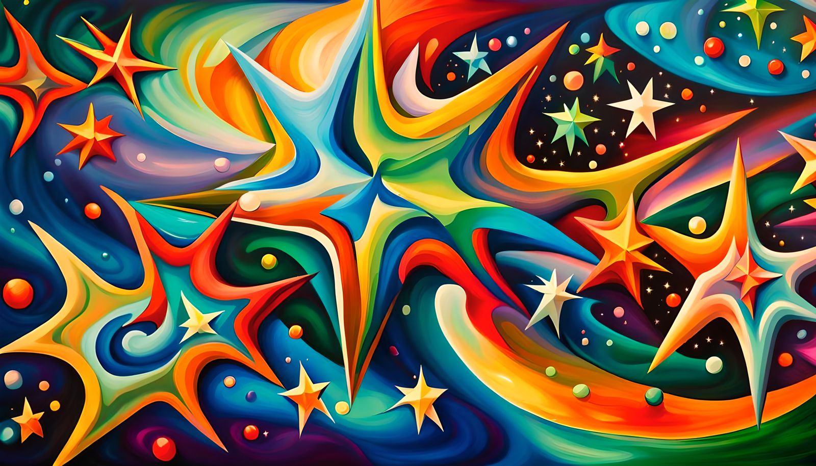 Swirling Newborn Stars in Iridescent Plasma Maelstrom