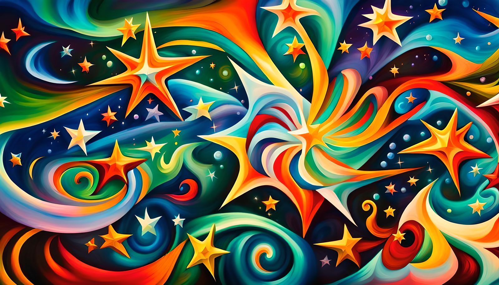 Swirling Newborn Stars in Iridescent Plasma Maelstrom