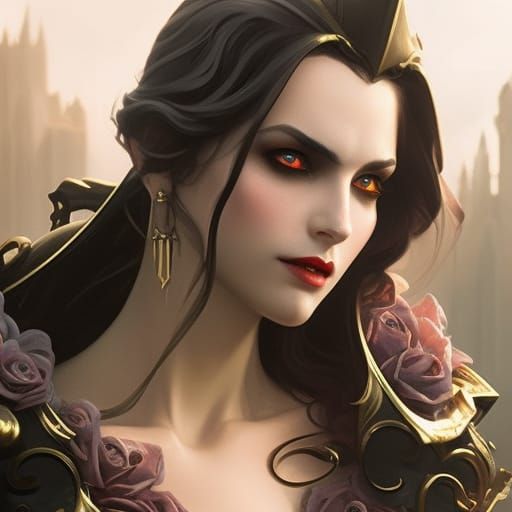 Beautiful Vampire Queen Portrait in 8K Resolution