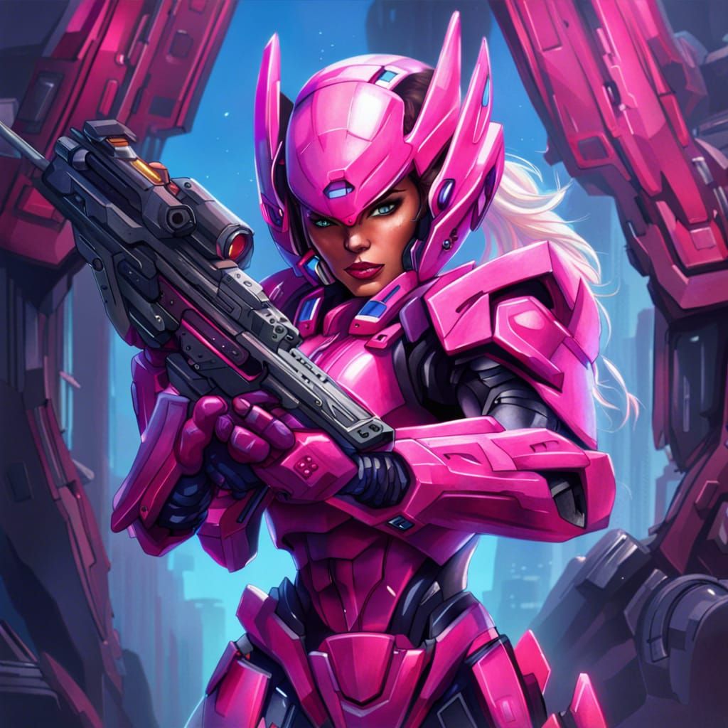 Arcee Autobot Cosplay: Detailed Digital Art