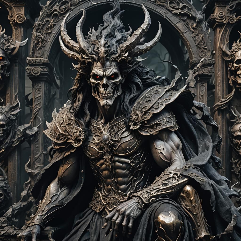 Hyperrealistic Portrait of Hades in Sharp Focus