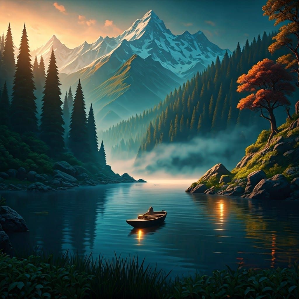 Misty Dawn at Skeleton Lake, India