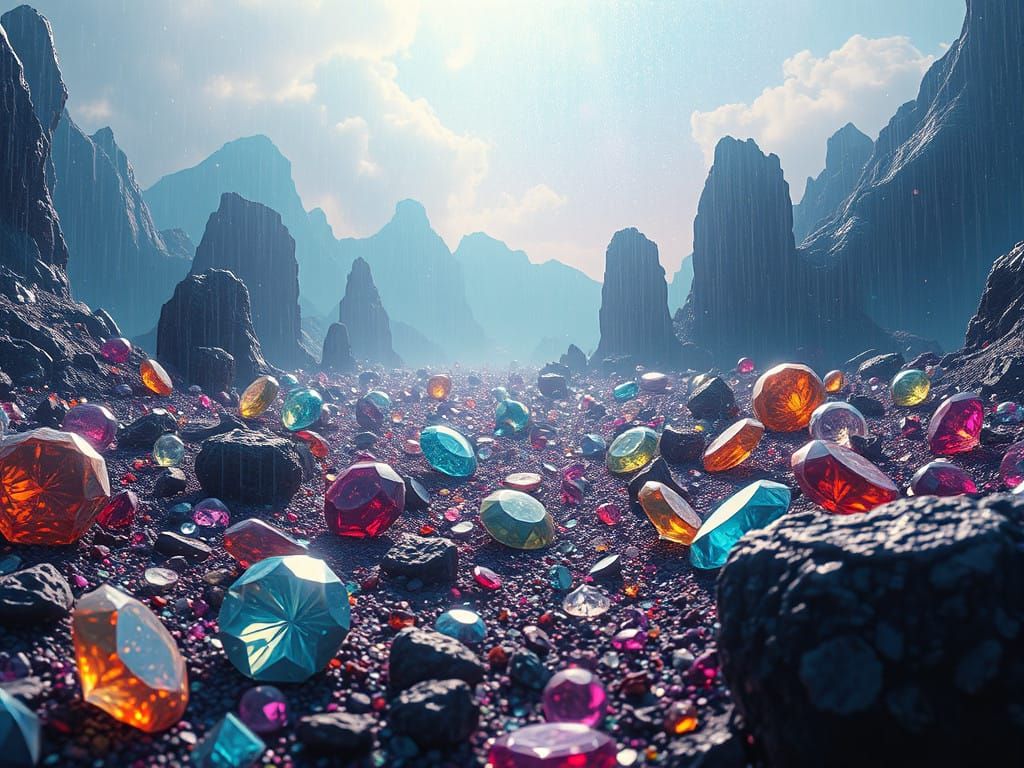 Diamond Planet Galactic Gem Landscape