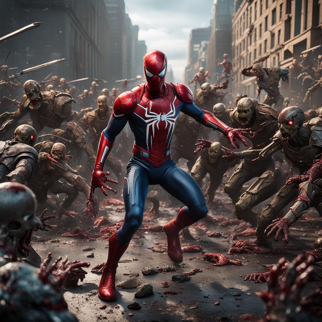 Spider-Man vs. Zombie Army: Detailed Concept Art