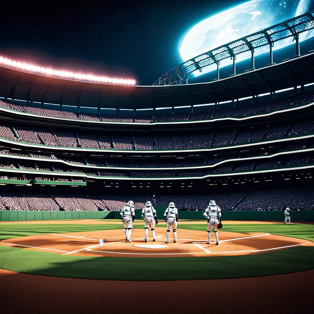 Stormtroopers Play Baseball on Alien Planet