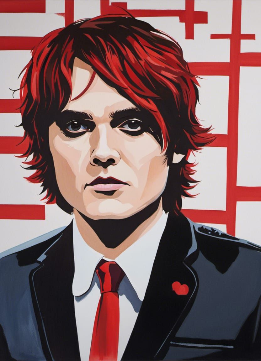 Gouache Style Portrait of a Man