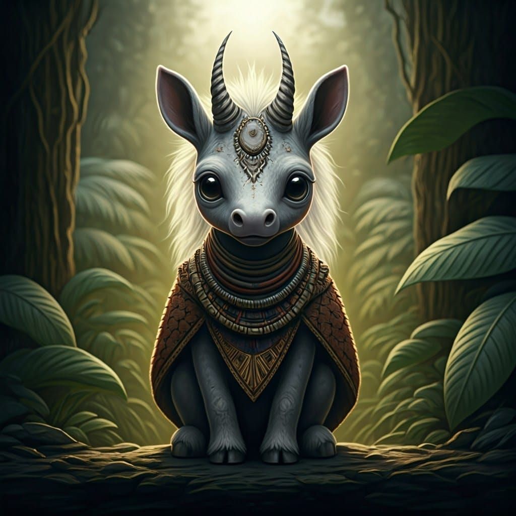 Abada (Kongo Mythology) refers to a mythical animal similar to a unicorn. The Abada, however, has two horns that can act...